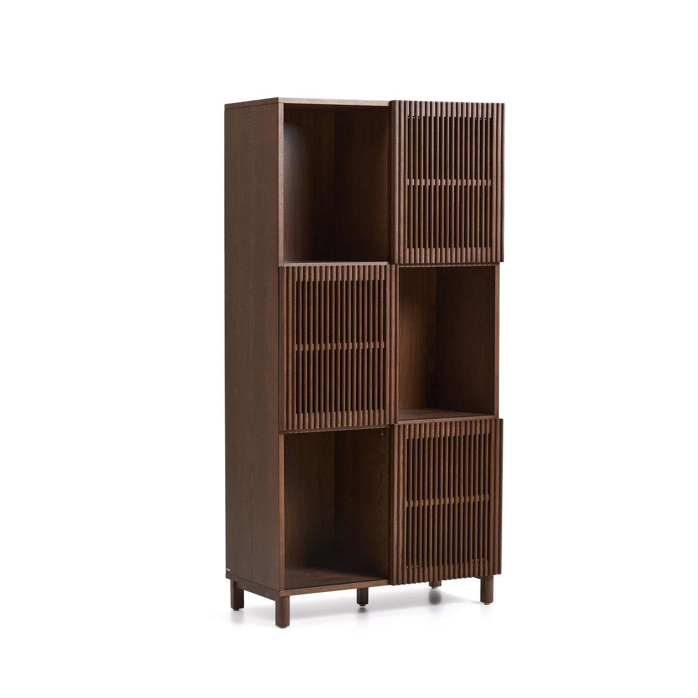 Kave Home Opbergkast 'Beyla' Essenhout, 170 x 85cm, kleur Walnoot