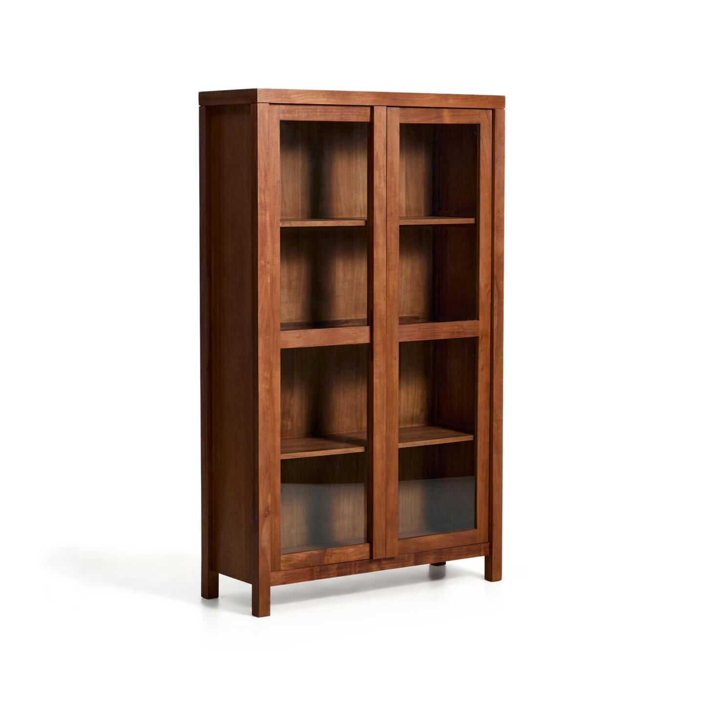 Kave Home Vitrinekast Norani Acaciahout, 185 x 110cm - Bruin