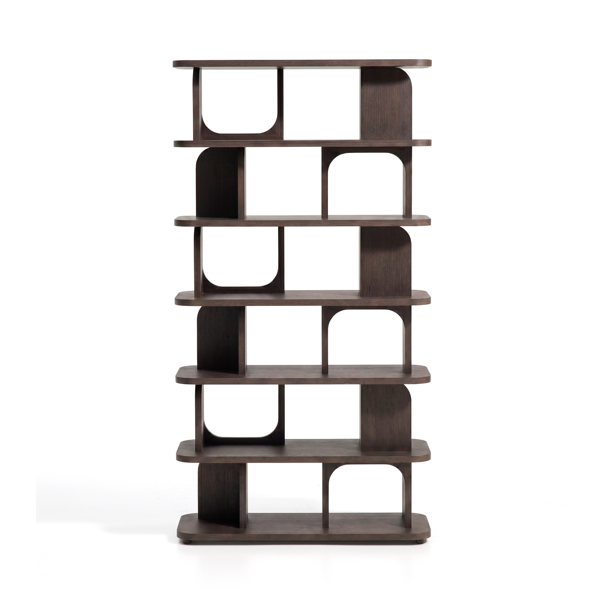 Kave Home Wandkast Aduma Eiken, 187 x 100cm - Donkerbruin