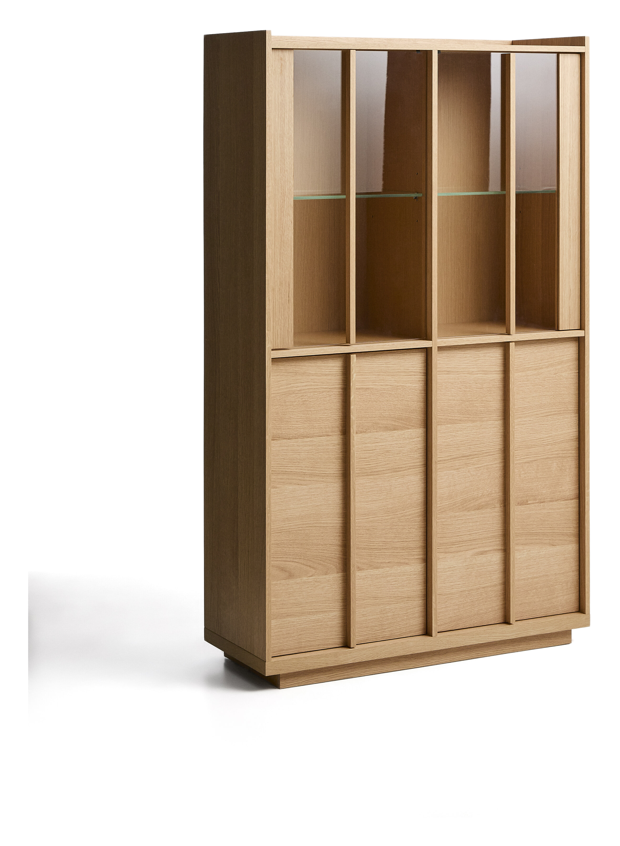 Kave Home Vitrinekast Onix Eiken, 100 x 170cm - Naturel
