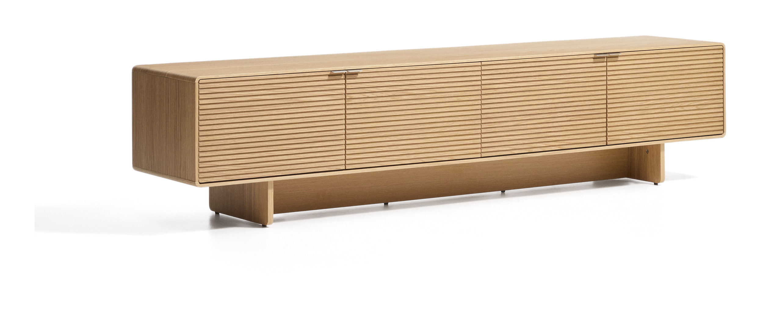 Kave Home TV-meubel Norlen Eikenfineer, 200cm - Naturel Eiken
