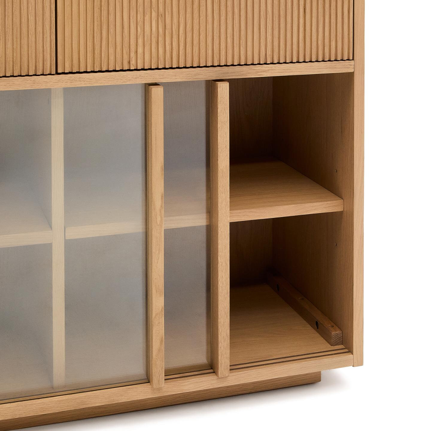 Kave Home Dressoir 'Helvine' Eiken en glas, 200cm