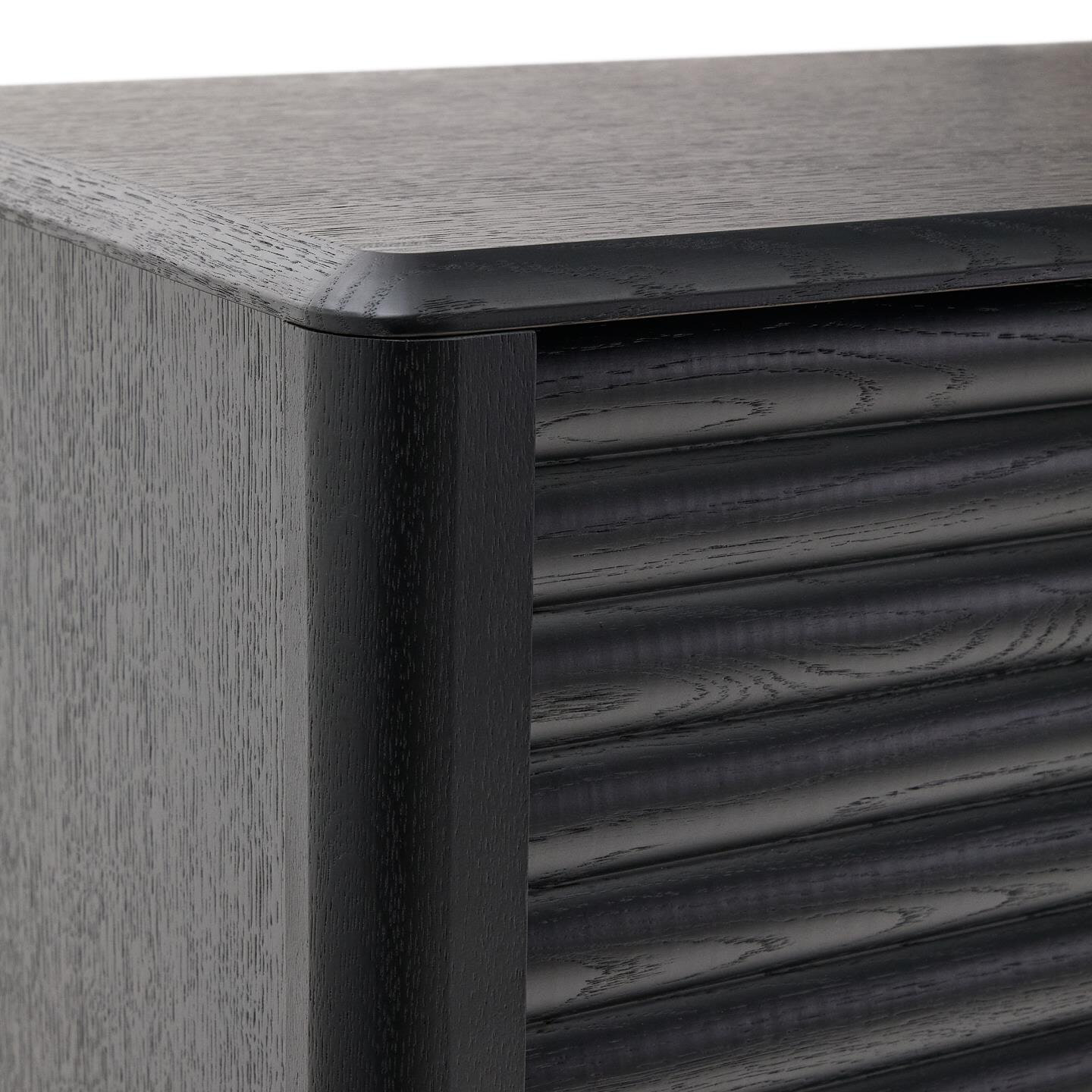 Kave Home Opbergkast 'Lenon' Eikenhout, 144 x 105cm, kleur Zwart