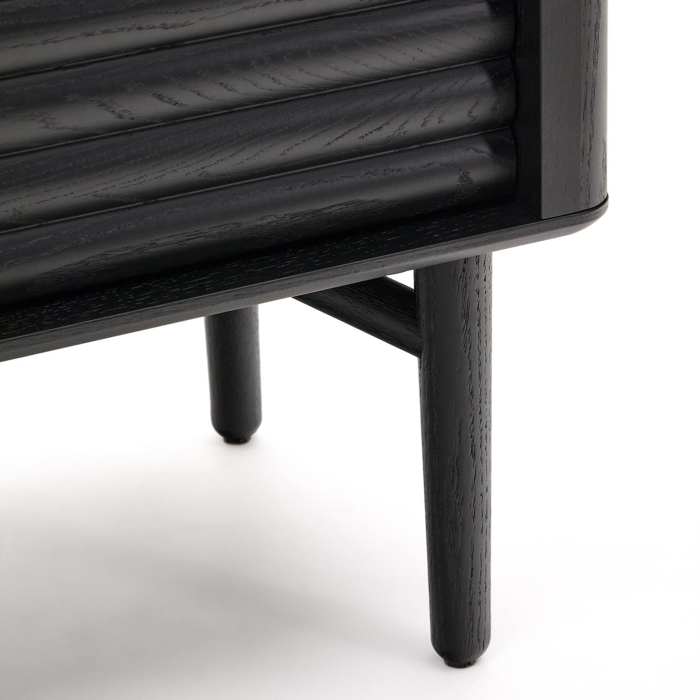 Kave Home Opbergkast 'Lenon' Eikenhout, 144 x 105cm, kleur Zwart