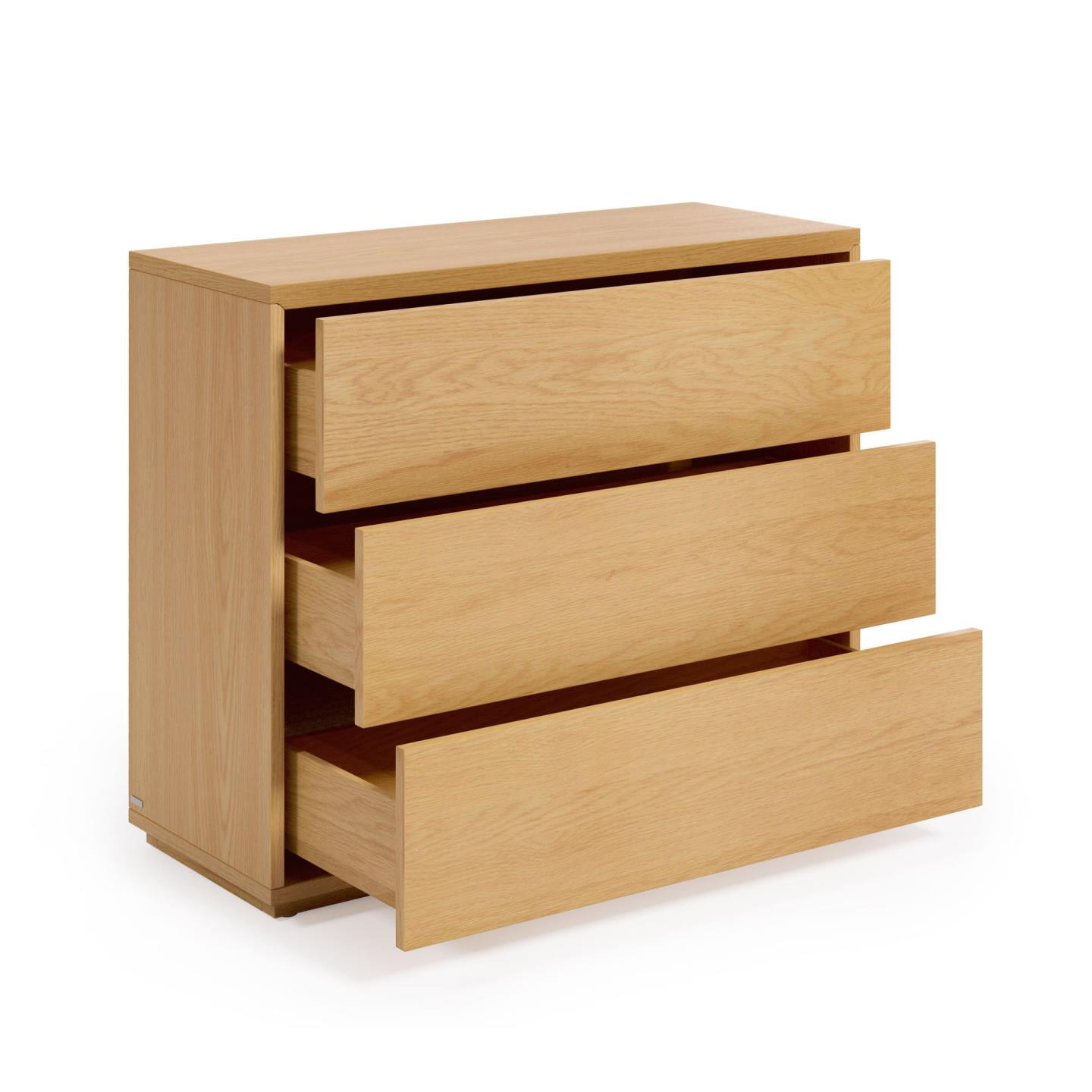 Kave Home Ladekast 'Abilen' Eiken, 90 x 75cm, kleur Naturel