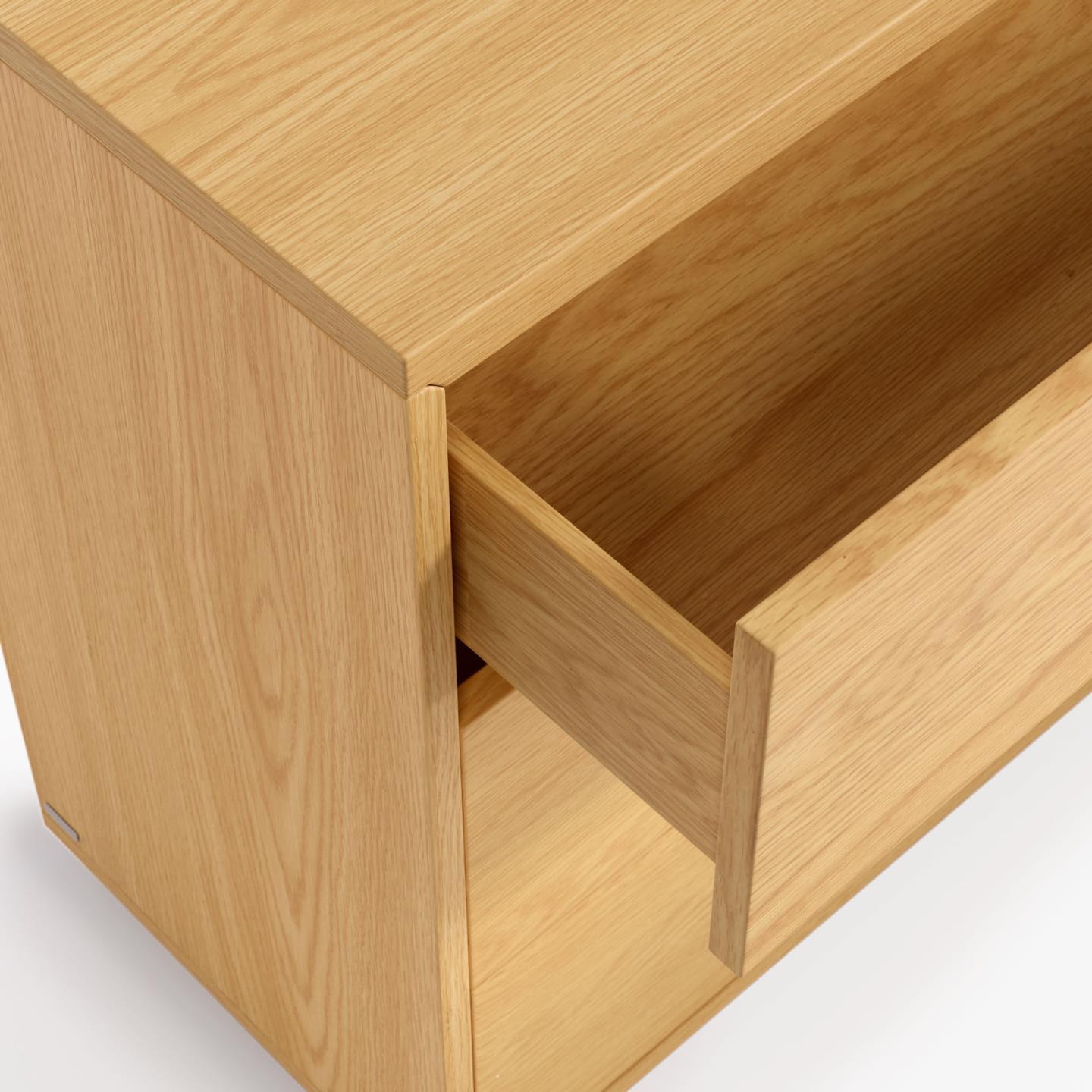 Kave Home Ladekast 'Abilen' Eiken, 90 x 75cm, kleur Naturel