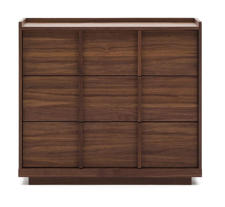 Kave Home Ladekast Onix Notenfineer, 78 x 100cm - Japandi