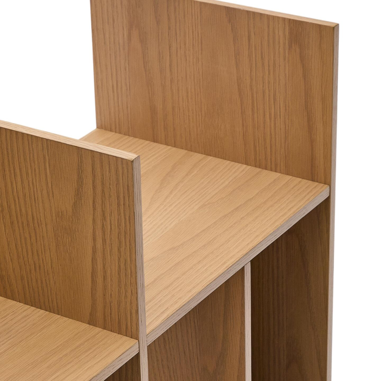 Kave Home Modulair Wandrek 'Ina' Eiken, 80 x 80cm, kleur Naturel