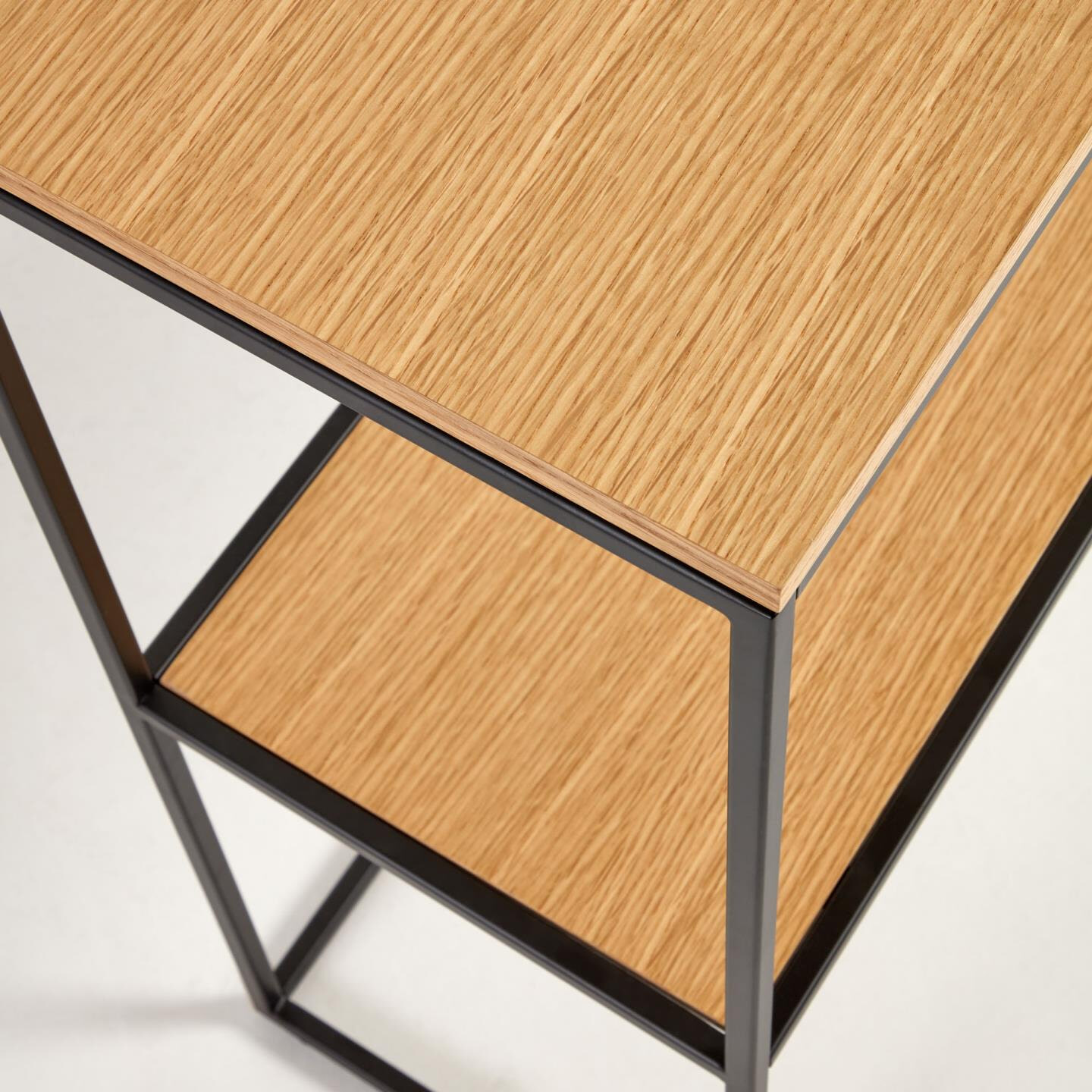 Kave Home Sidetable 'Yoana' Eiken en metaal, 120cm, kleur