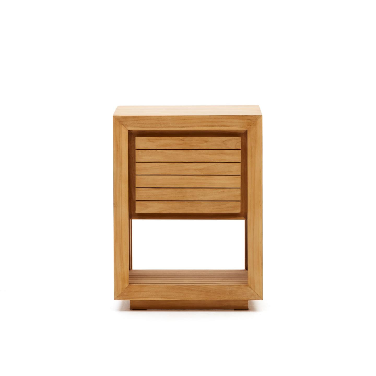 Kave Home Badkamermeubel Saula Teakhout, 80 x 60cm (excl. waskom) - Naturel