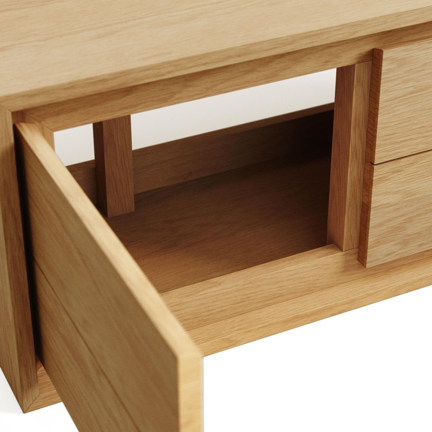 Kave Home Badkamermeubel 'Kenta' Teakhout, kleur Naturel, 90cm (excl. waskom)