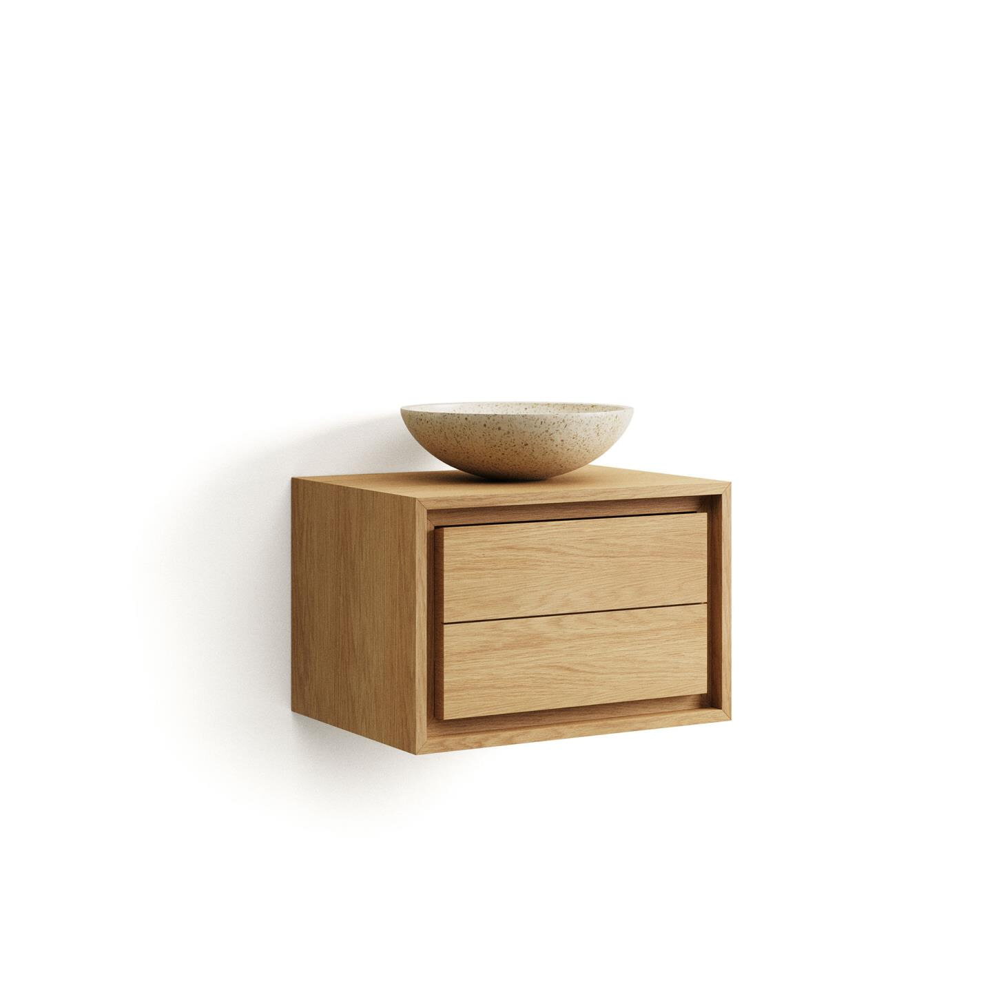 Kave Home Badkamermeubel 'Kenta' Teakhout, kleur Naturel, 60cm (excl. waskom)