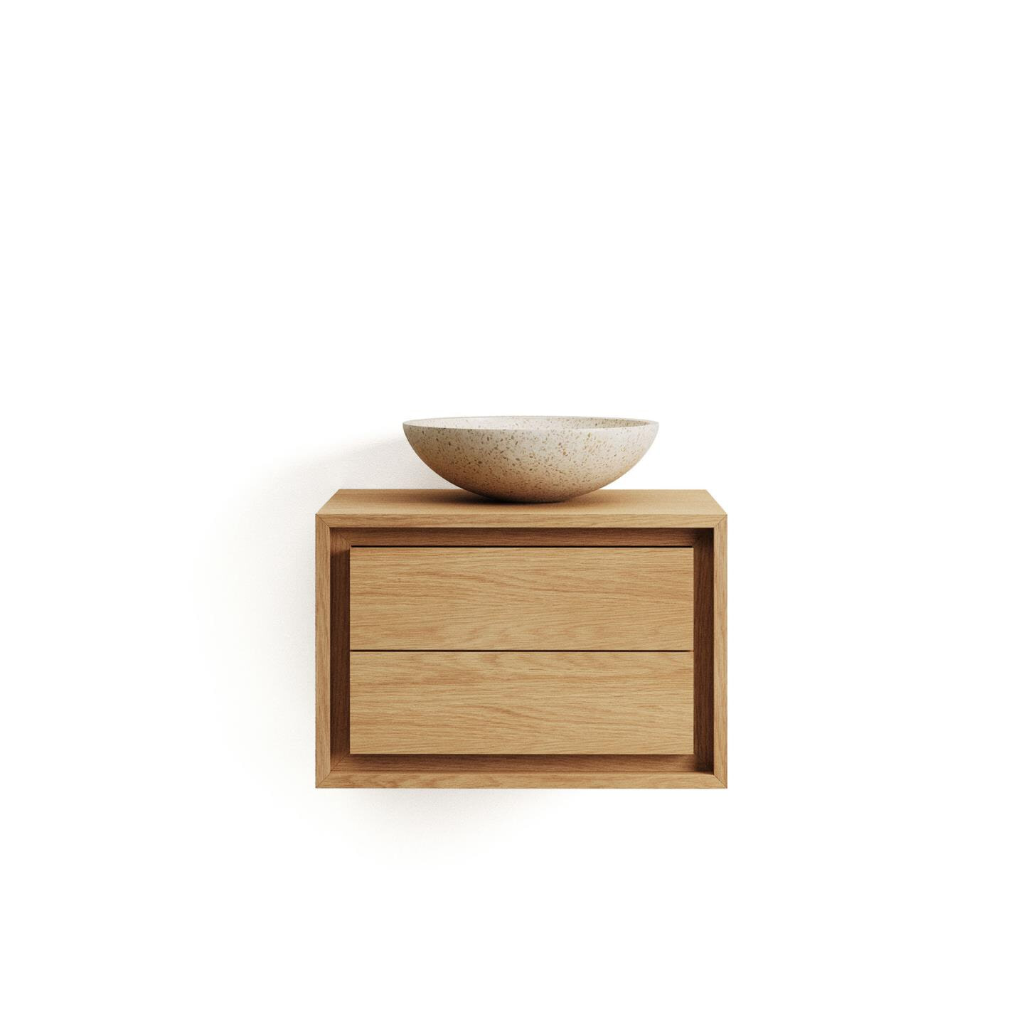 Kave Home Badkamermeubel 'Kenta' Teakhout, kleur Naturel, 60cm (excl. waskom)