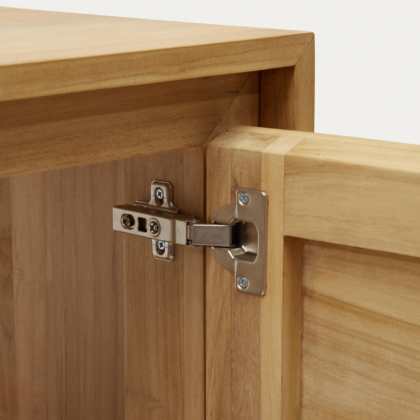 Kave Home Badkamermeubel 'Kenta' Teakhout, kleur Naturel (excl. waskom)