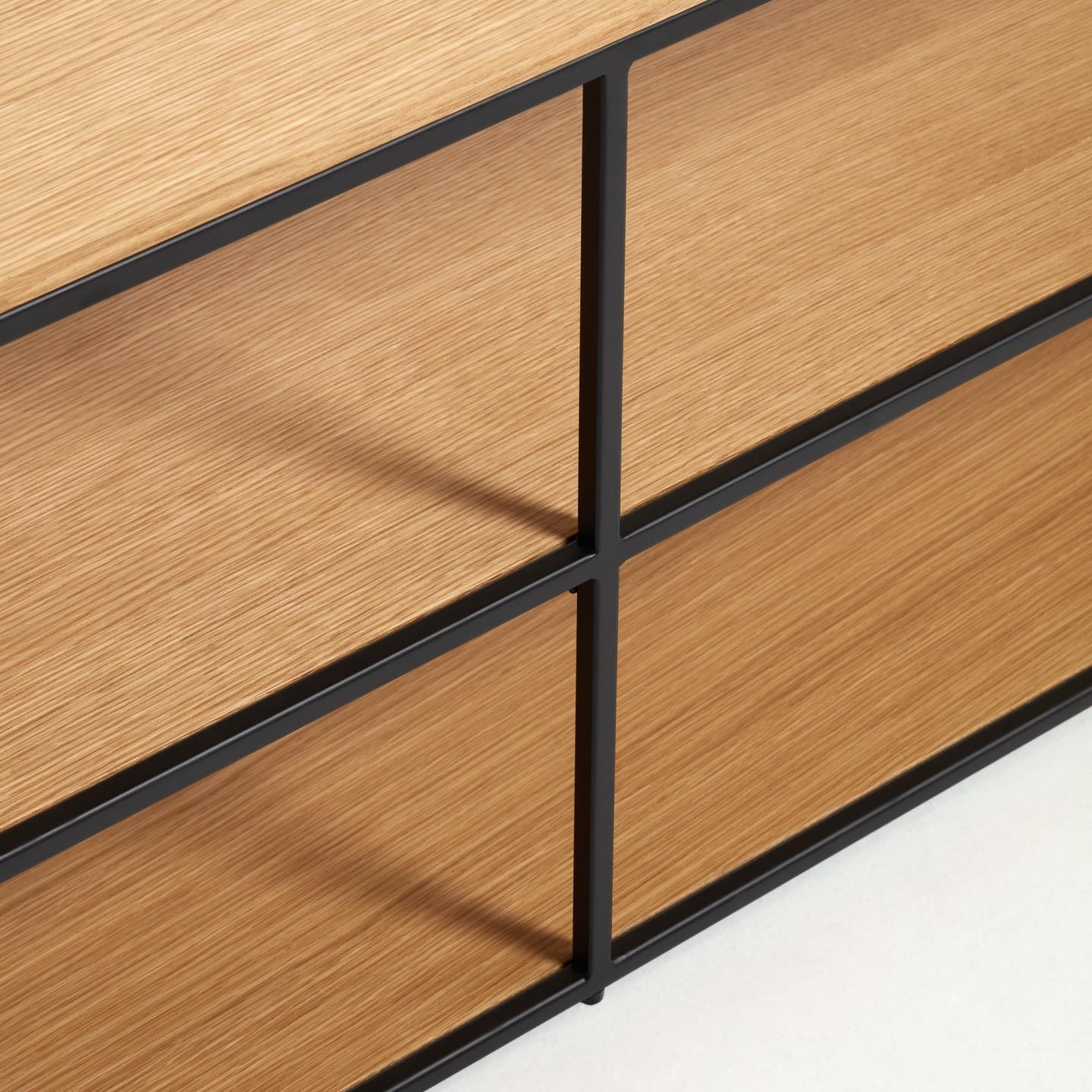 Kave Home TV-meubel 'Yoana' Eikenhout, 160cm, kleur Zwart
