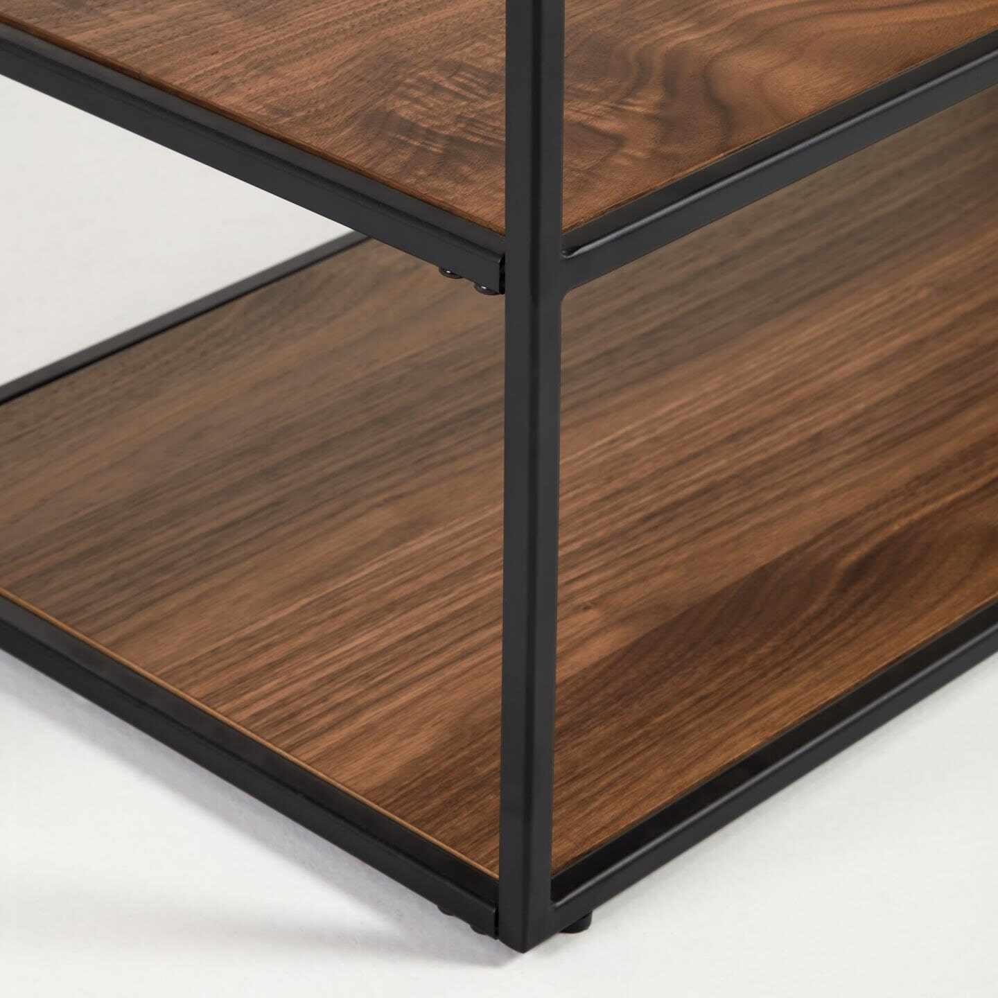 Kave Home TV-meubel 'Yoana' Walnoot en metaal, 160cm, kleur Bruin