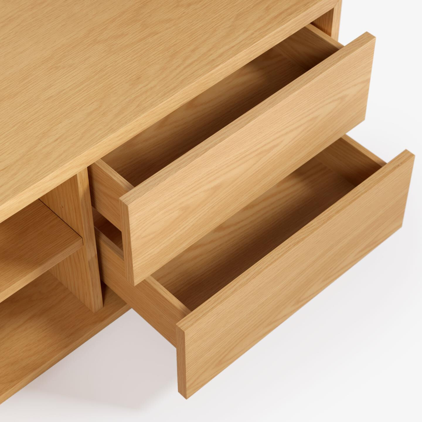 Kave Home TV-meubel 'Abilen' Eiken, 150cm, kleur Naturel