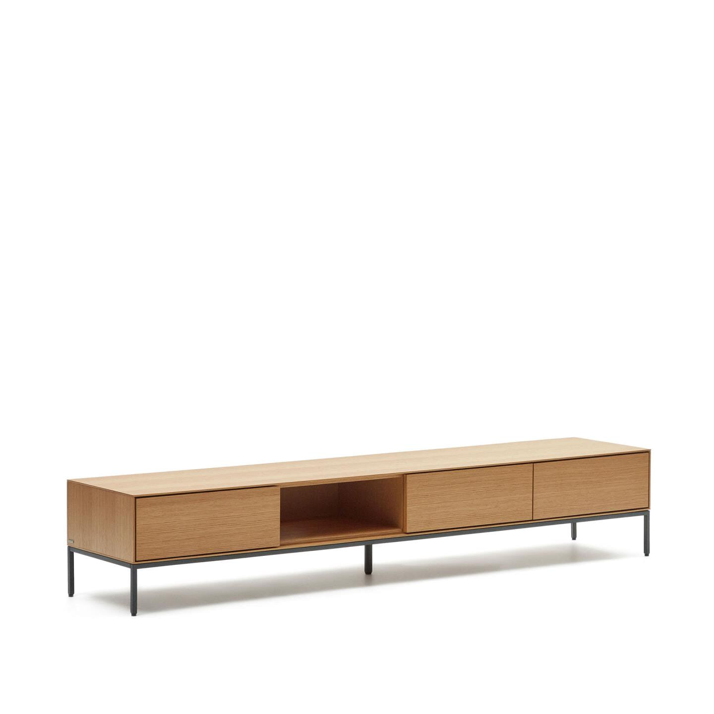 Kave Home TV-meubel 'Vedrana' Laag, Eiken, 195cm