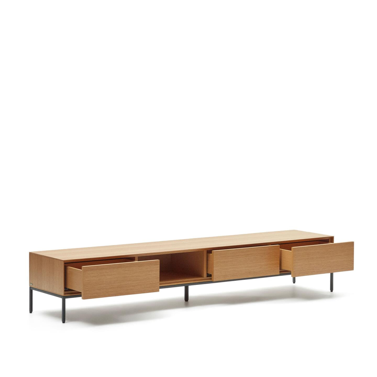 Kave Home TV-meubel 'Vedrana' Laag, Eiken, 195cm