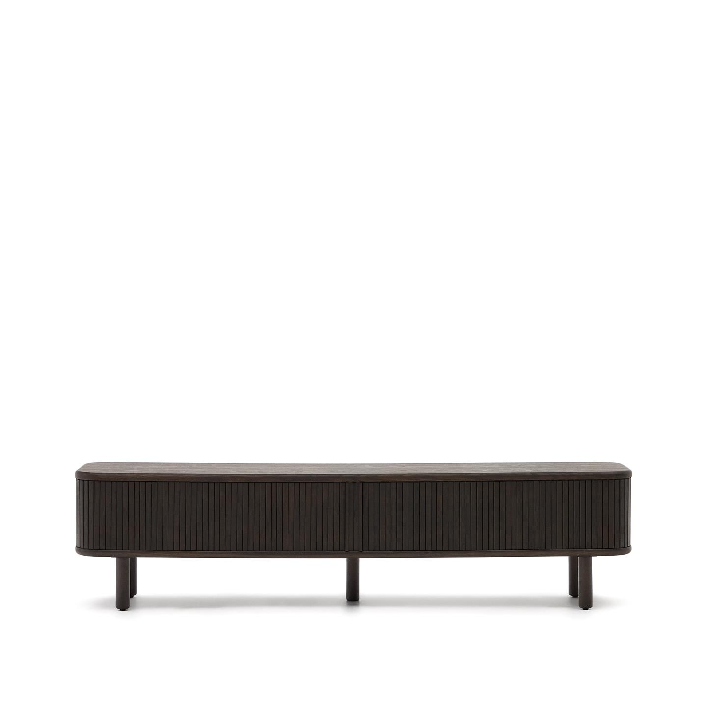 Kave Home TV-meubel 'Mailen' Essenhout, 200cm, kleur Donkerbruin