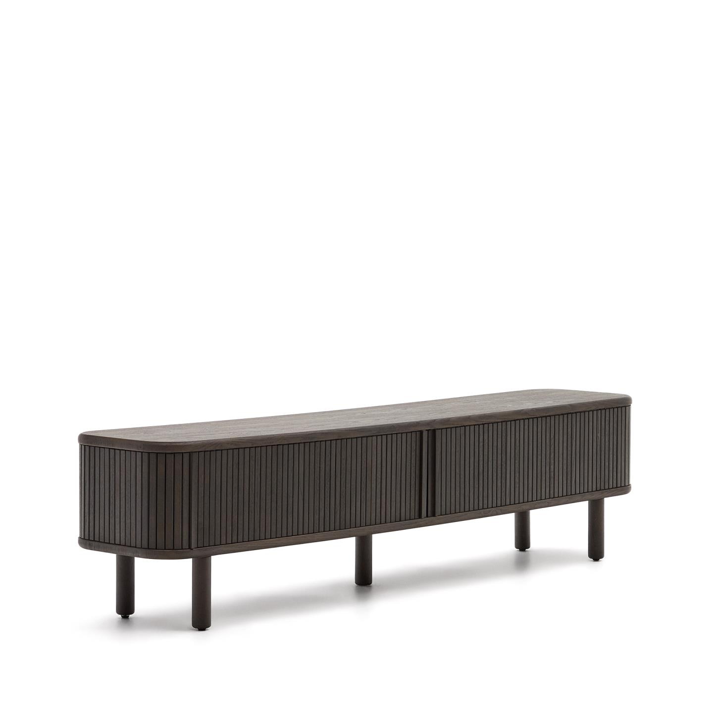 Kave Home TV-meubel 'Mailen' Essenhout, 200cm, kleur Donkerbruin