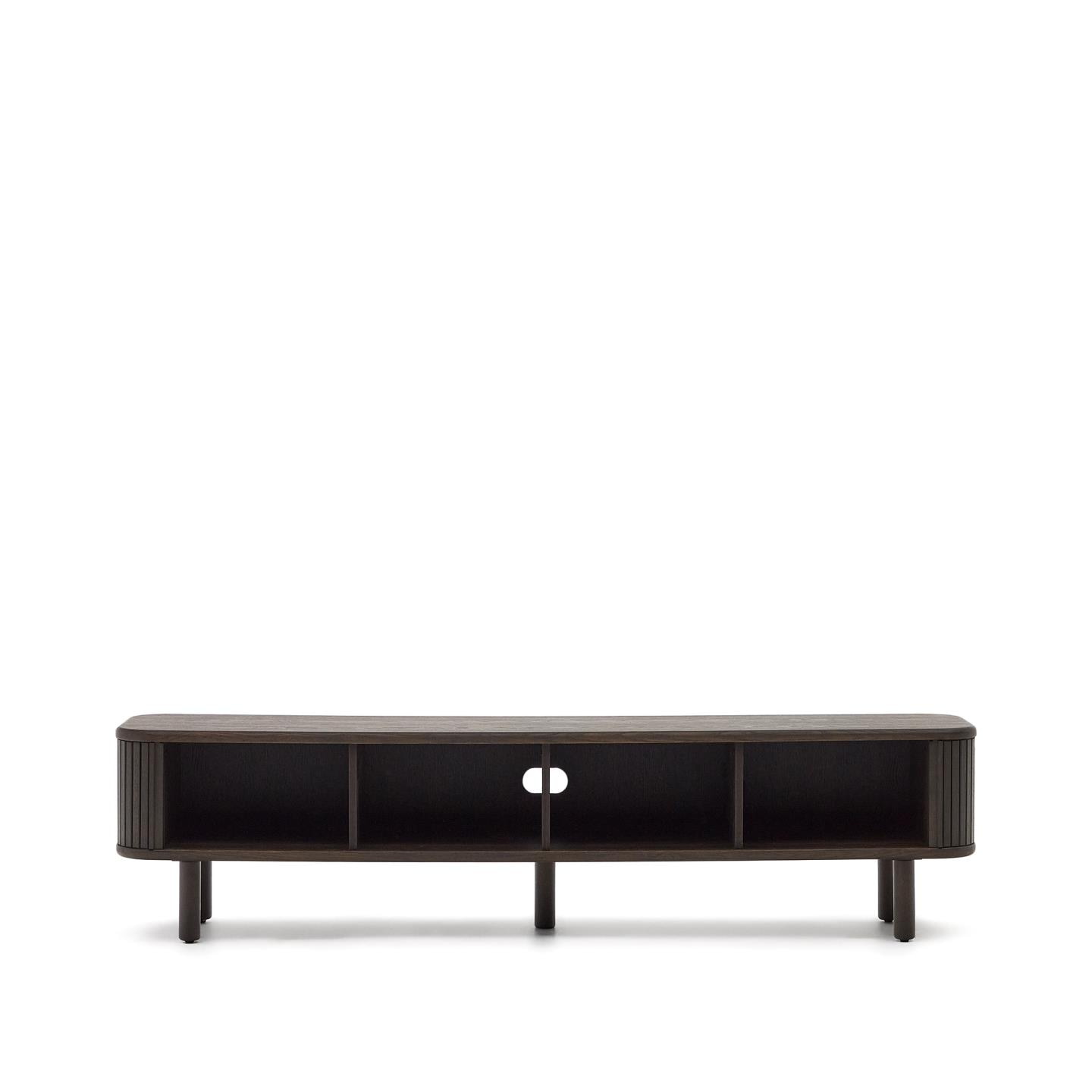 Kave Home TV-meubel 'Mailen' Essenhout, 200cm, kleur Donkerbruin