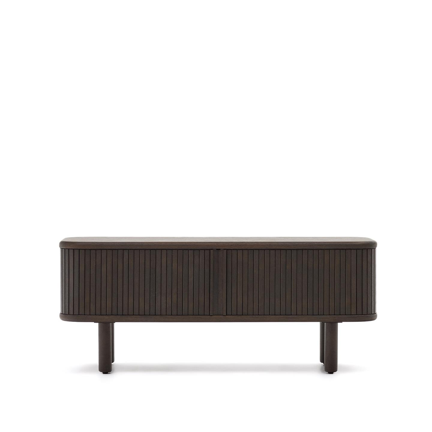 Kave Home TV-meubel 'Mailen' Essenhout, 120cm, kleur Donkerbruin
