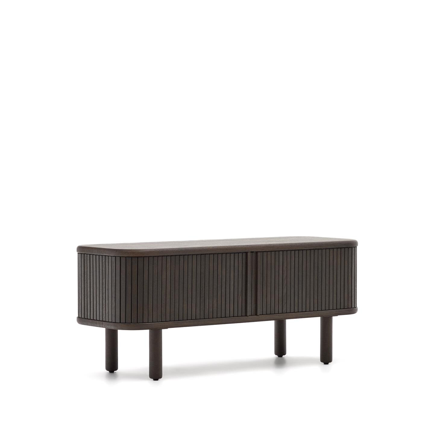 Kave Home TV-meubel 'Mailen' Essenhout, 120cm, kleur Donkerbruin