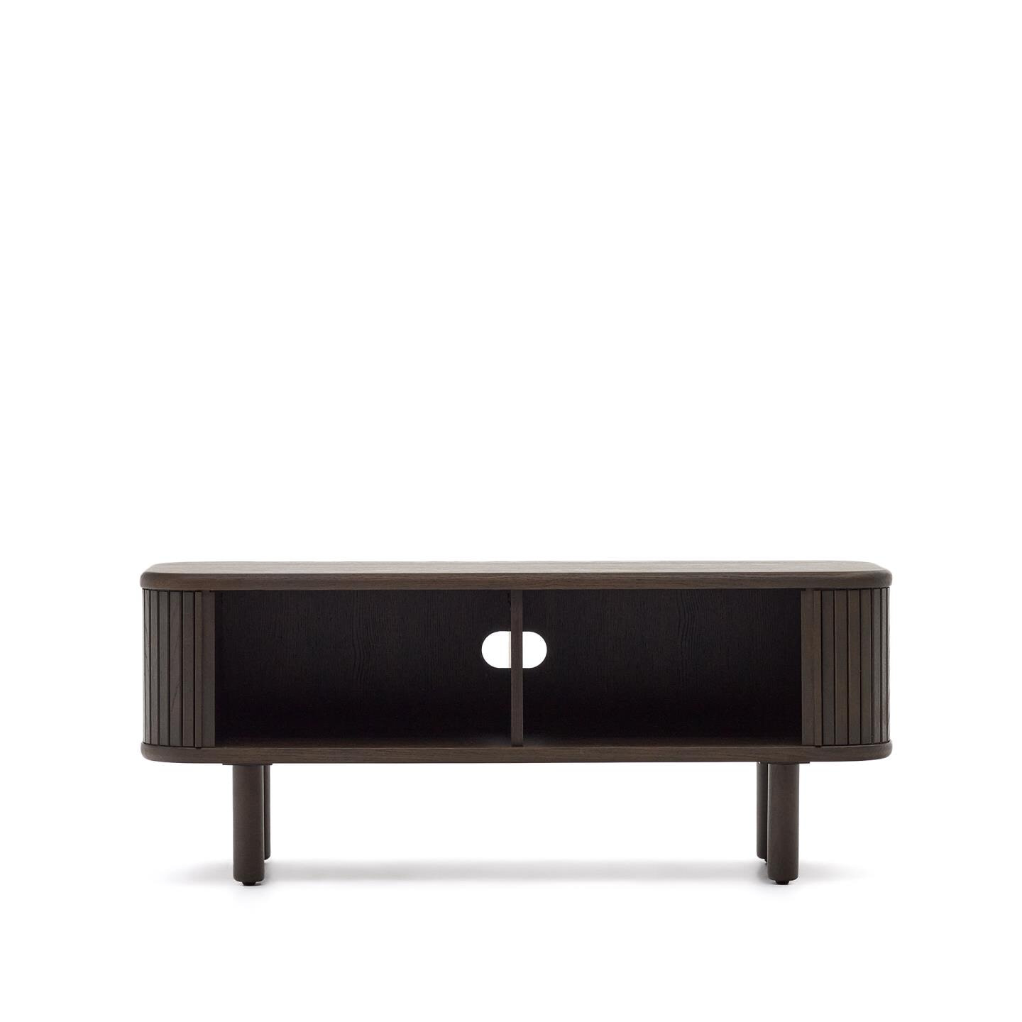 Kave Home TV-meubel 'Mailen' Essenhout, 120cm, kleur Donkerbruin