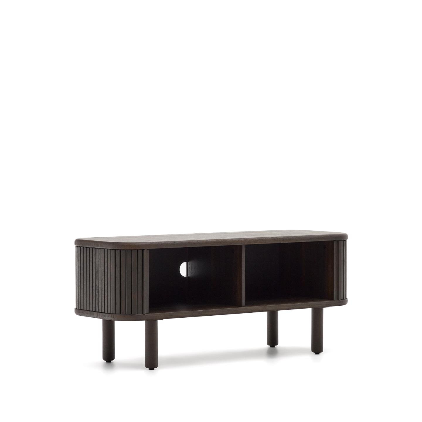 Kave Home TV-meubel 'Mailen' Essenhout, 120cm, kleur Donkerbruin