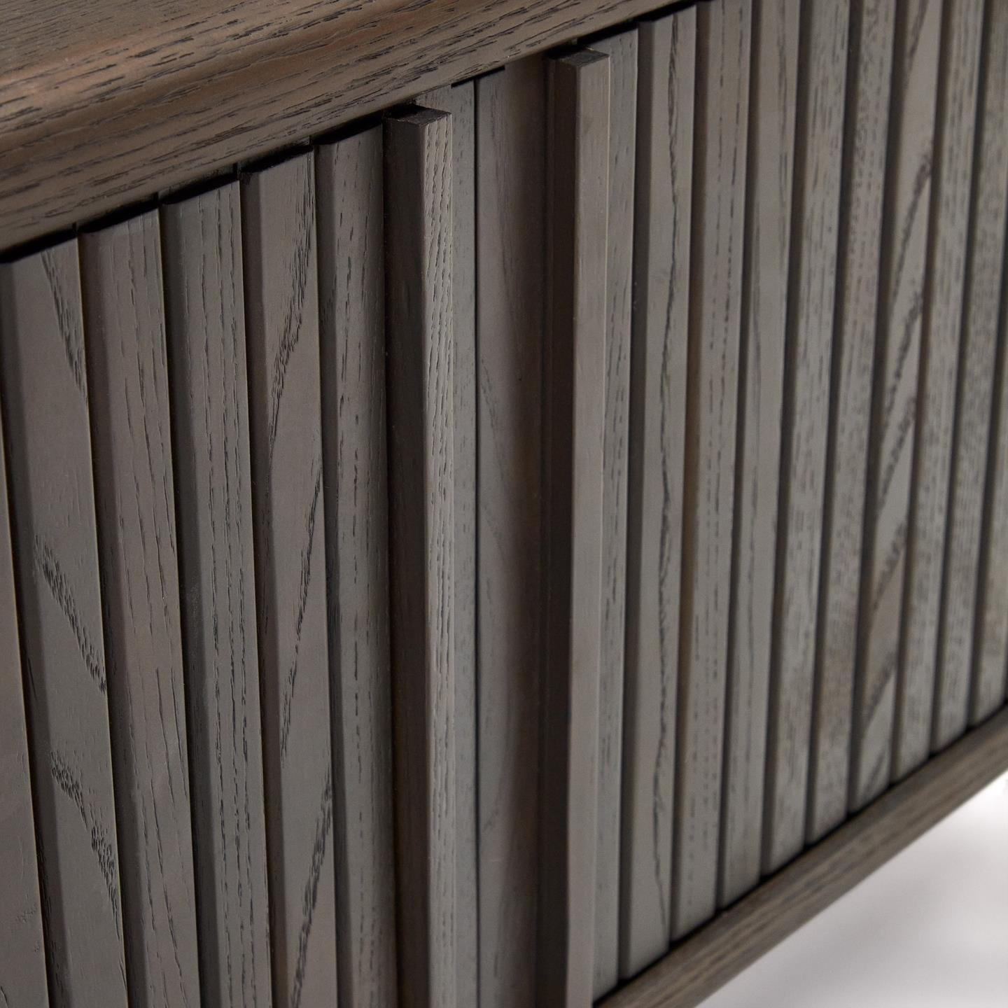 Kave Home TV-meubel 'Mailen' Essenhout, 120cm, kleur Donkerbruin