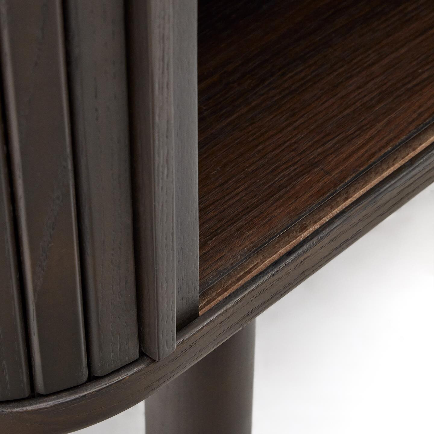 Kave Home TV-meubel 'Mailen' Essenhout, 120cm, kleur Donkerbruin