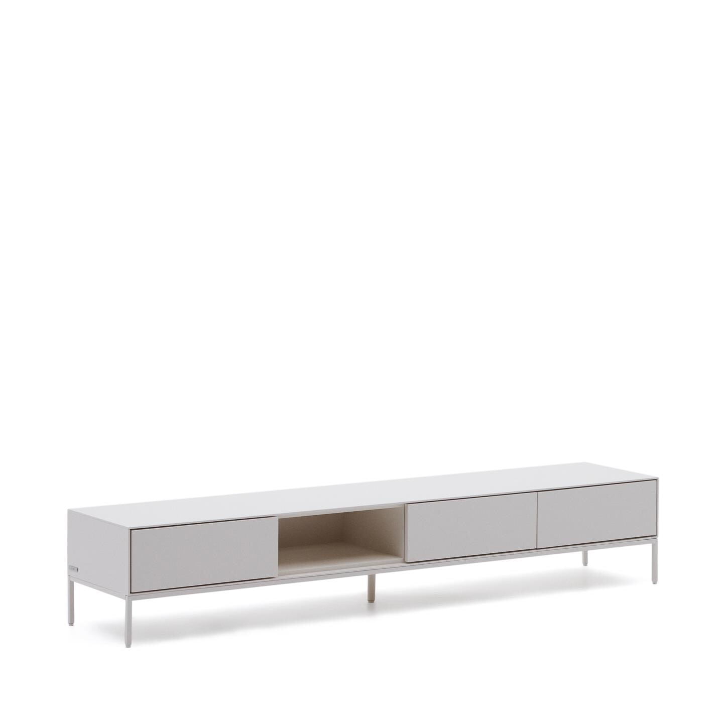 Kave Home TV-meubel 'Vedrana' 195 x 40cm, kleur Wit