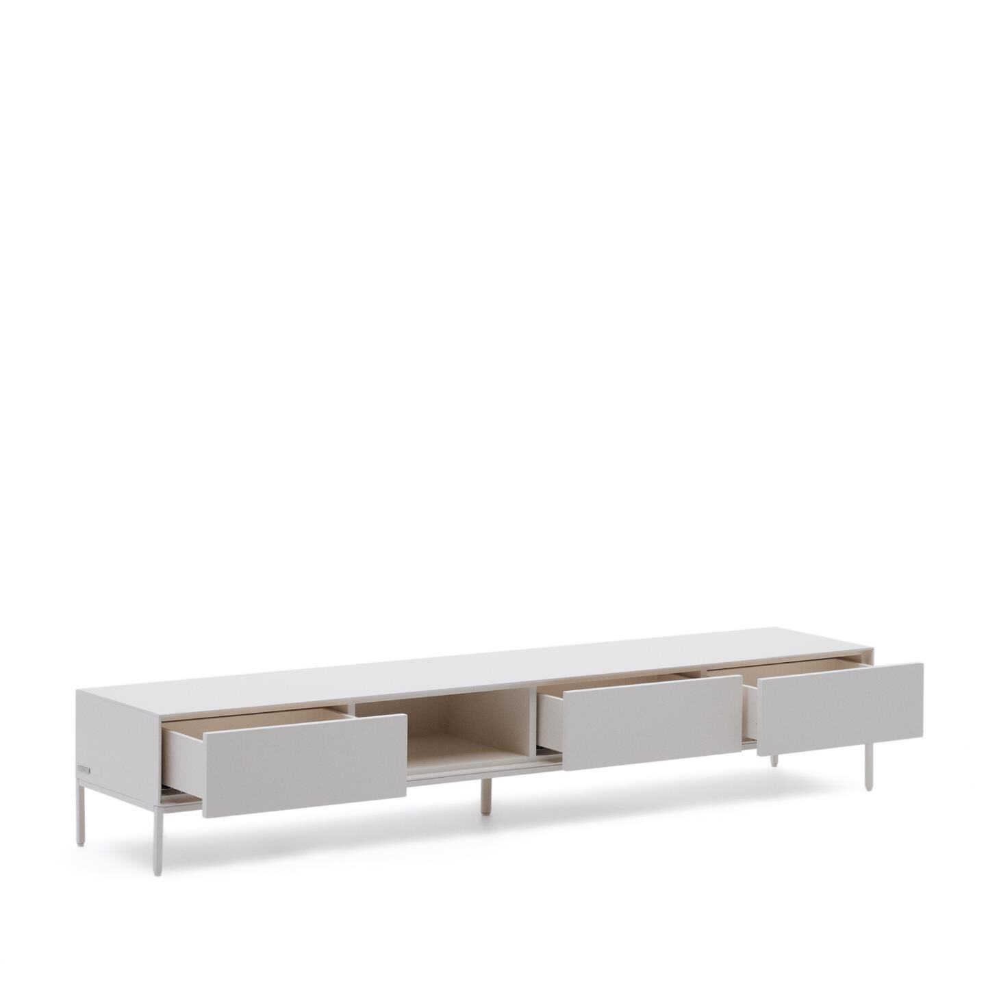 Kave Home TV-meubel 'Vedrana' 195 x 40cm, kleur Wit