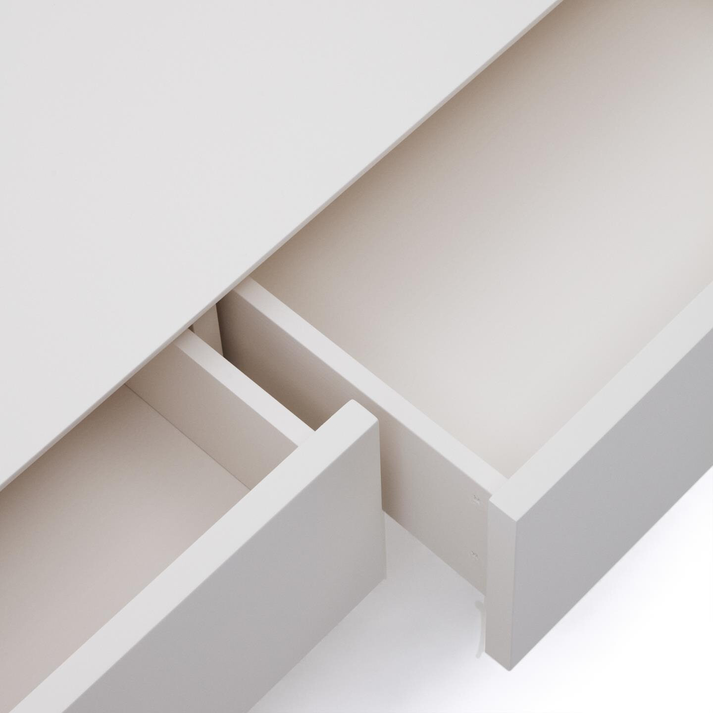 Kave Home TV-meubel 'Vedrana' 195 x 40cm, kleur Wit