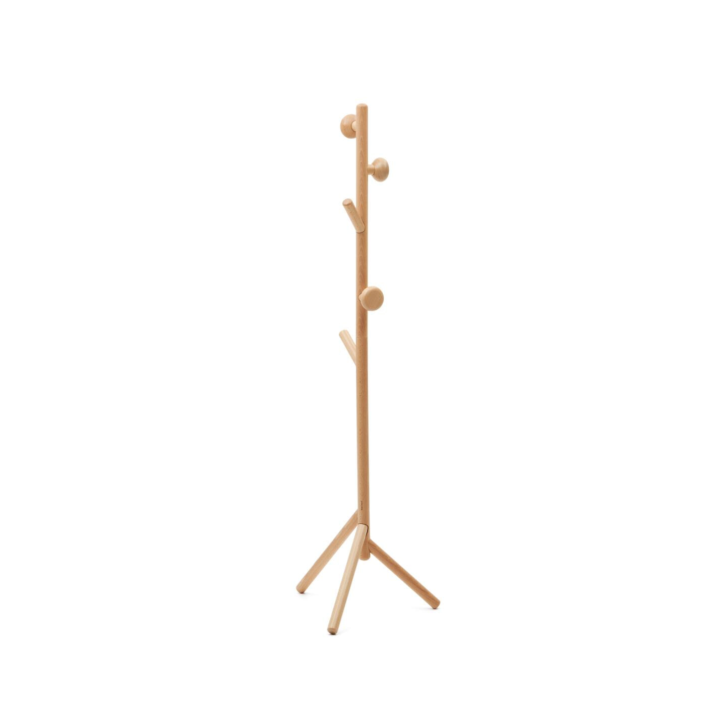 Kave Home Kapstok 'Nadue' Beukenhout, 170cm hoog, kleur Naturel