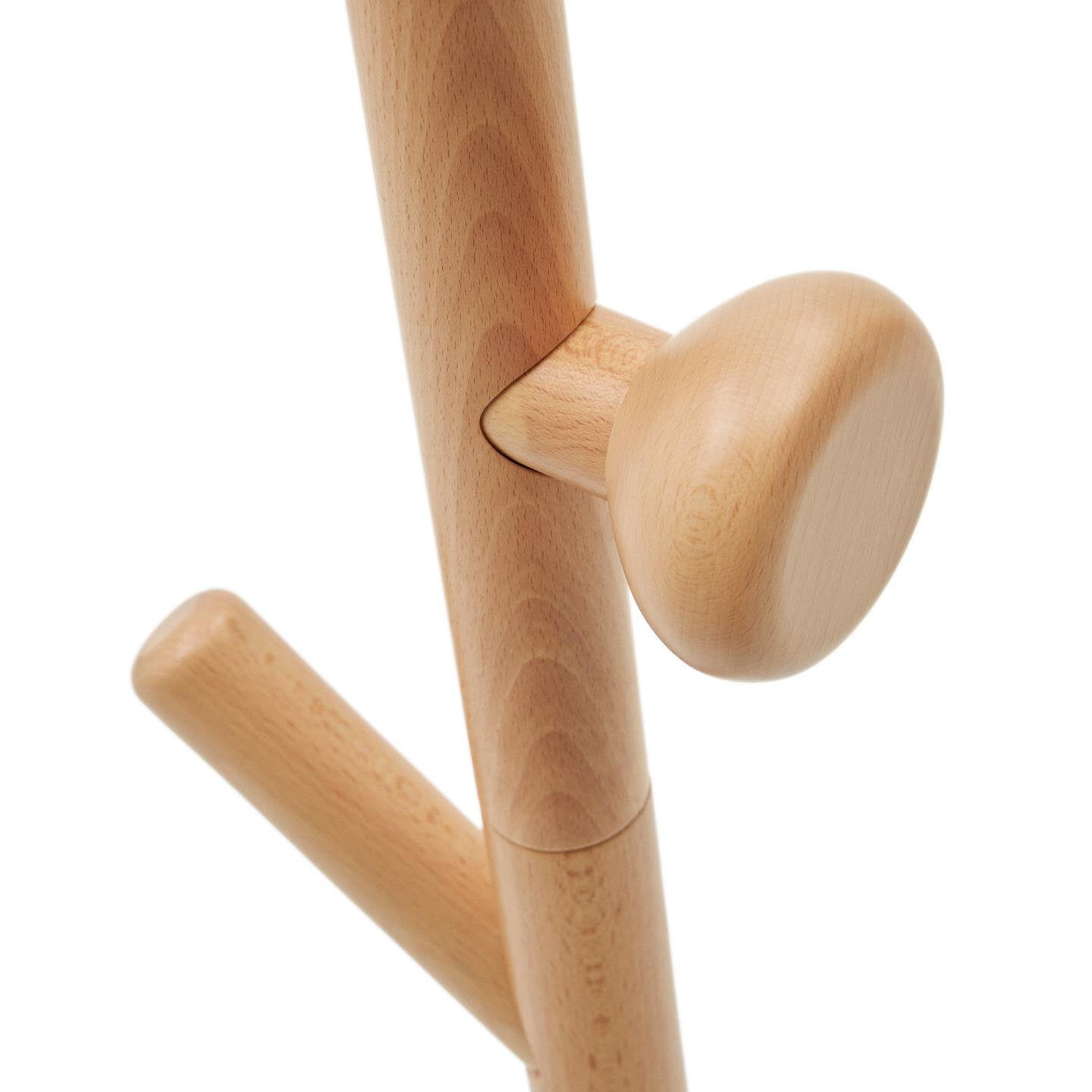 Kave Home Kapstok 'Nadue' Beukenhout, 170cm hoog, kleur Naturel