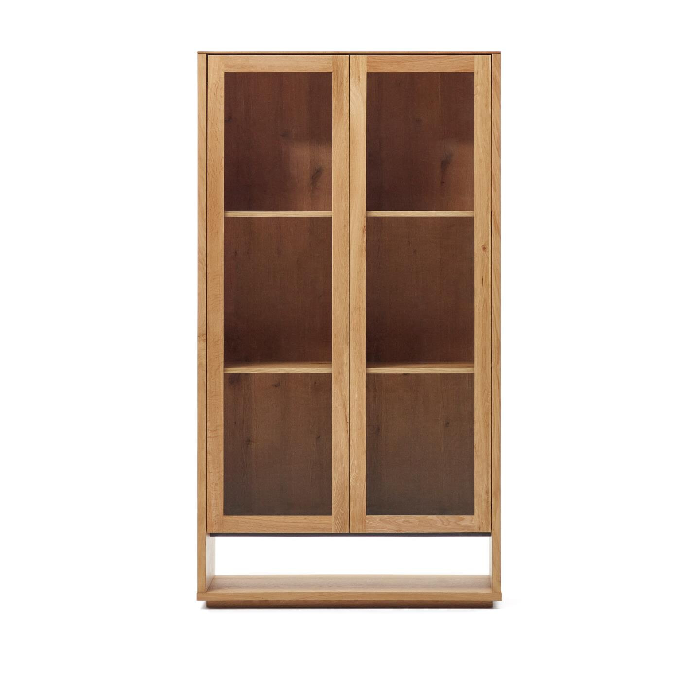 Kave Home Vitrinekast 'Alguema' Eiken en glas, 185 x 100cm