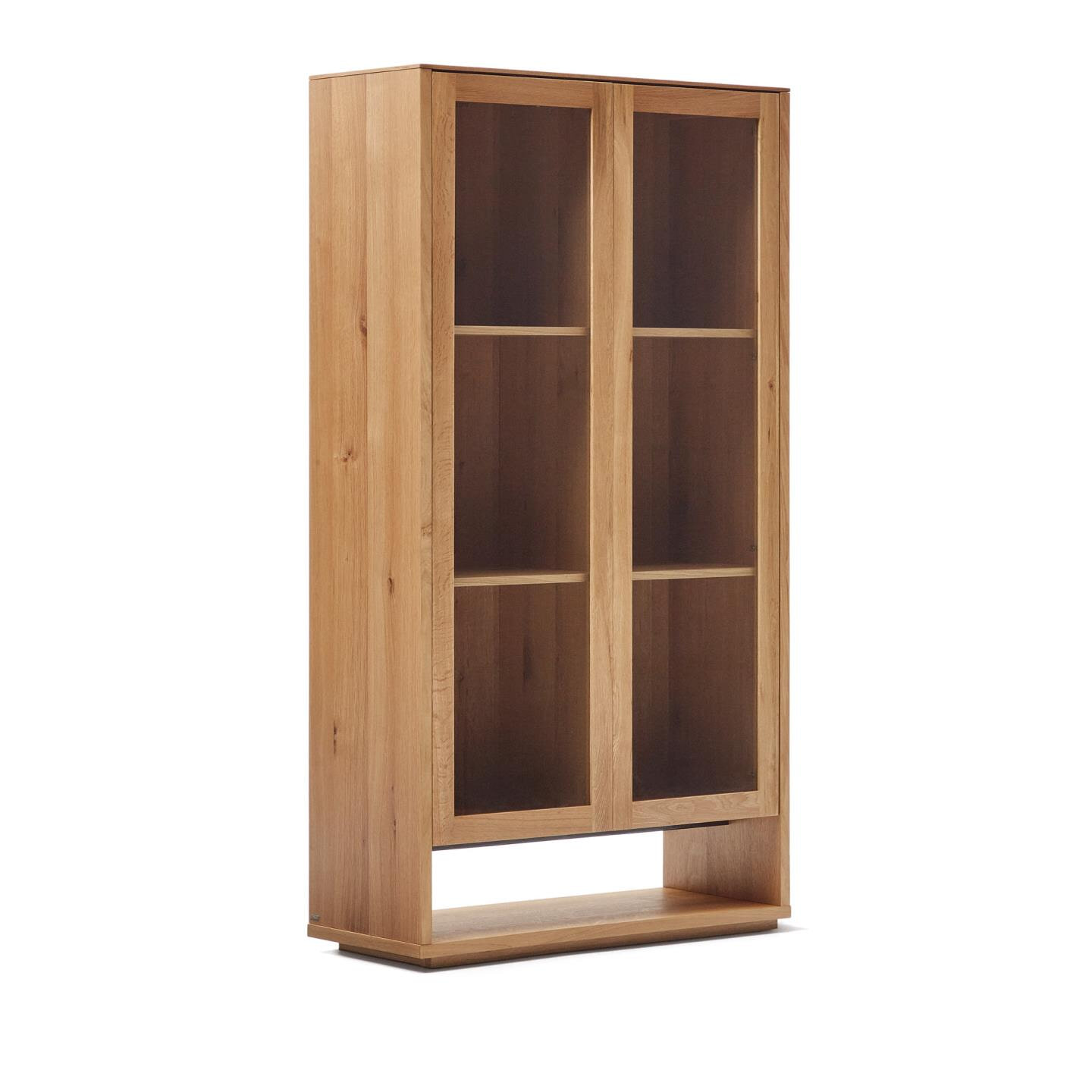 Kave Home Vitrinekast 'Alguema' Eiken en glas, 185 x 100cm