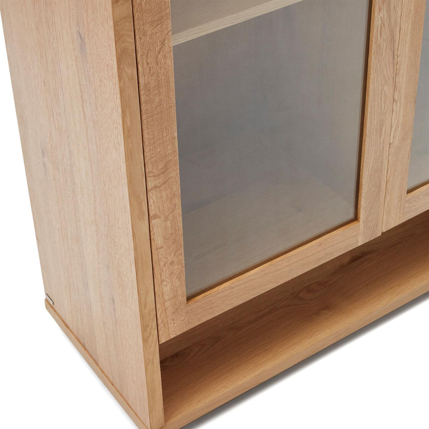 Kave Home Vitrinekast 'Alguema' Eiken en glas, 185 x 100cm