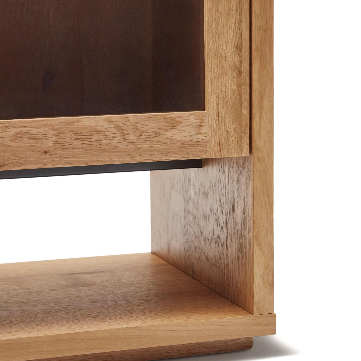 Kave Home Vitrinekast 'Alguema' Eiken en glas, 185 x 100cm
