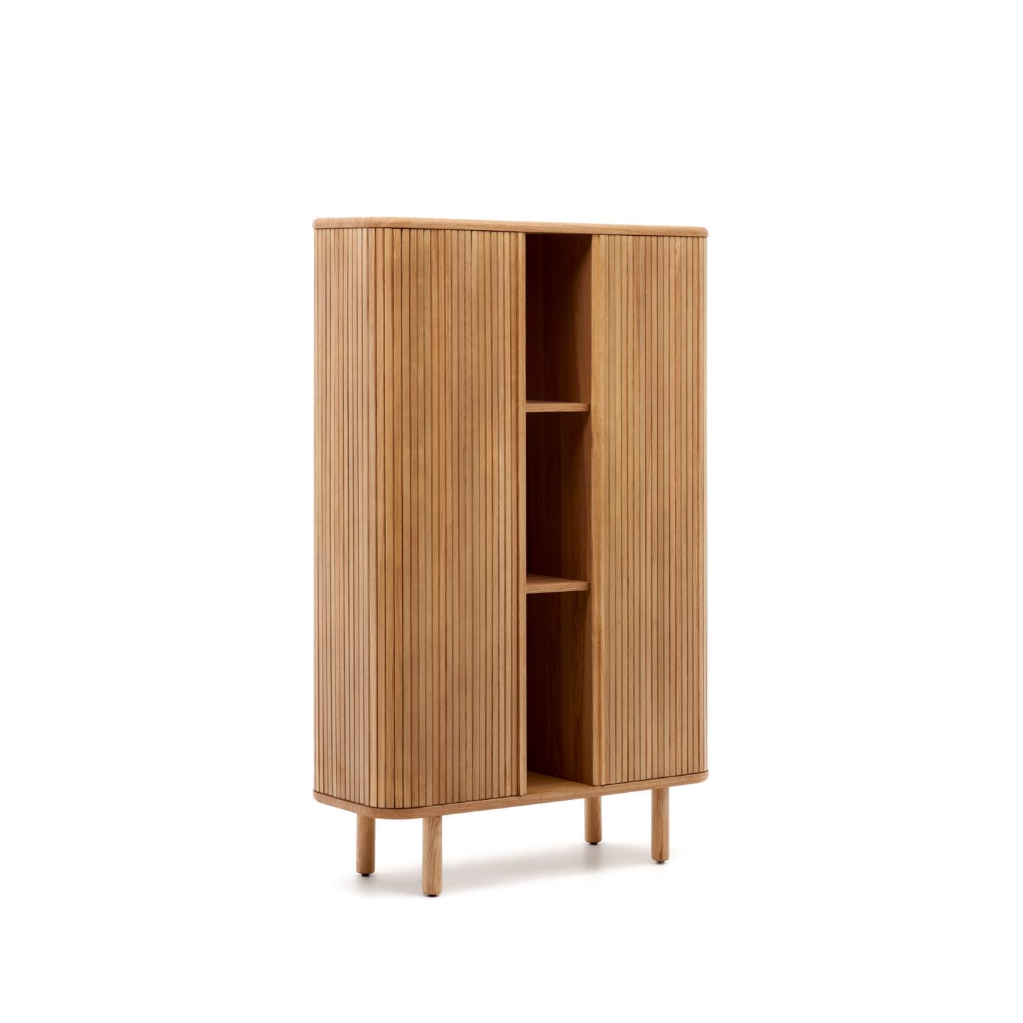 Kave Home Opbergkast 'Mailen' Essenhout, 140 x 110cm, kleur Naturel