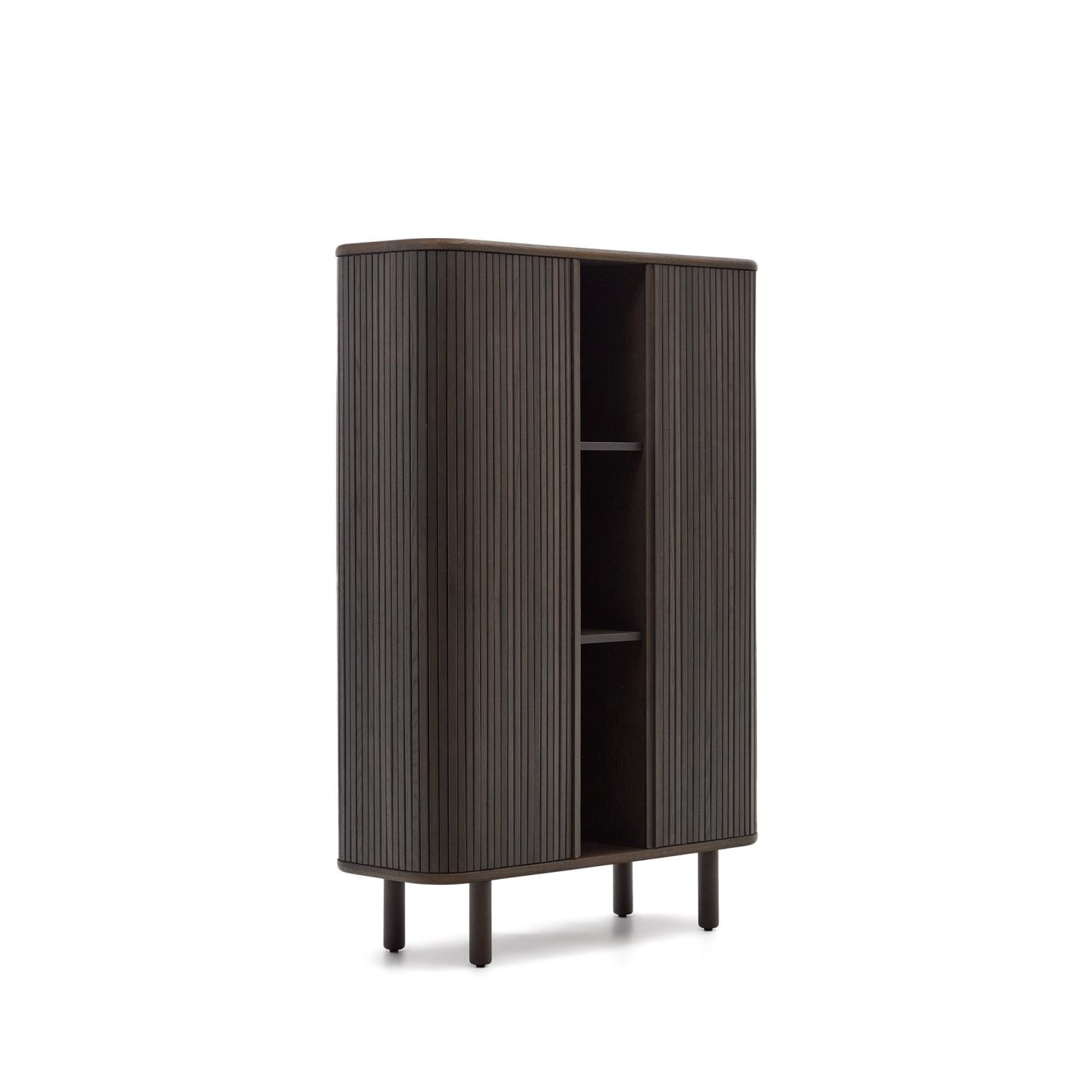 Kave Home Opbergkast 'Mailen' Essenhout, 140 x 110cm, kleur Donkerbruin