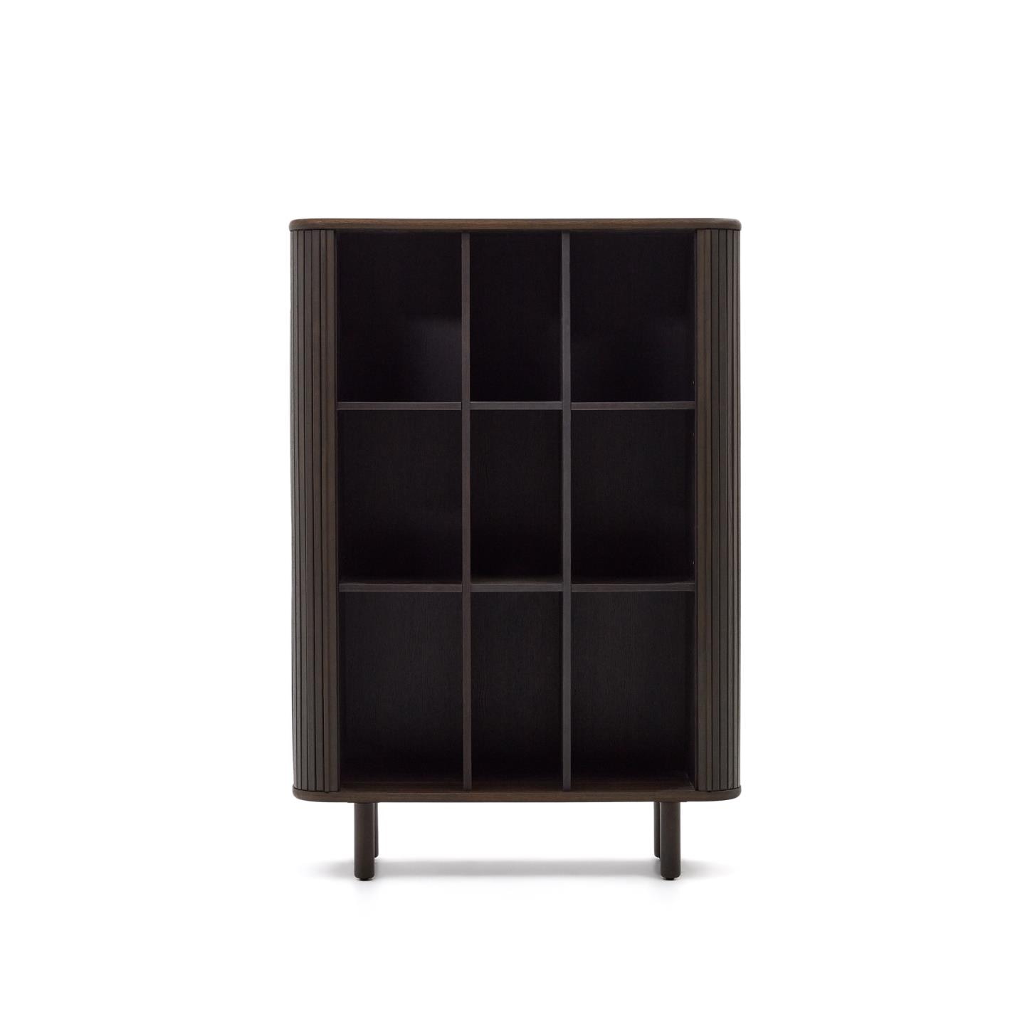 Kave Home Opbergkast 'Mailen' Essenhout, 140 x 110cm, kleur Donkerbruin
