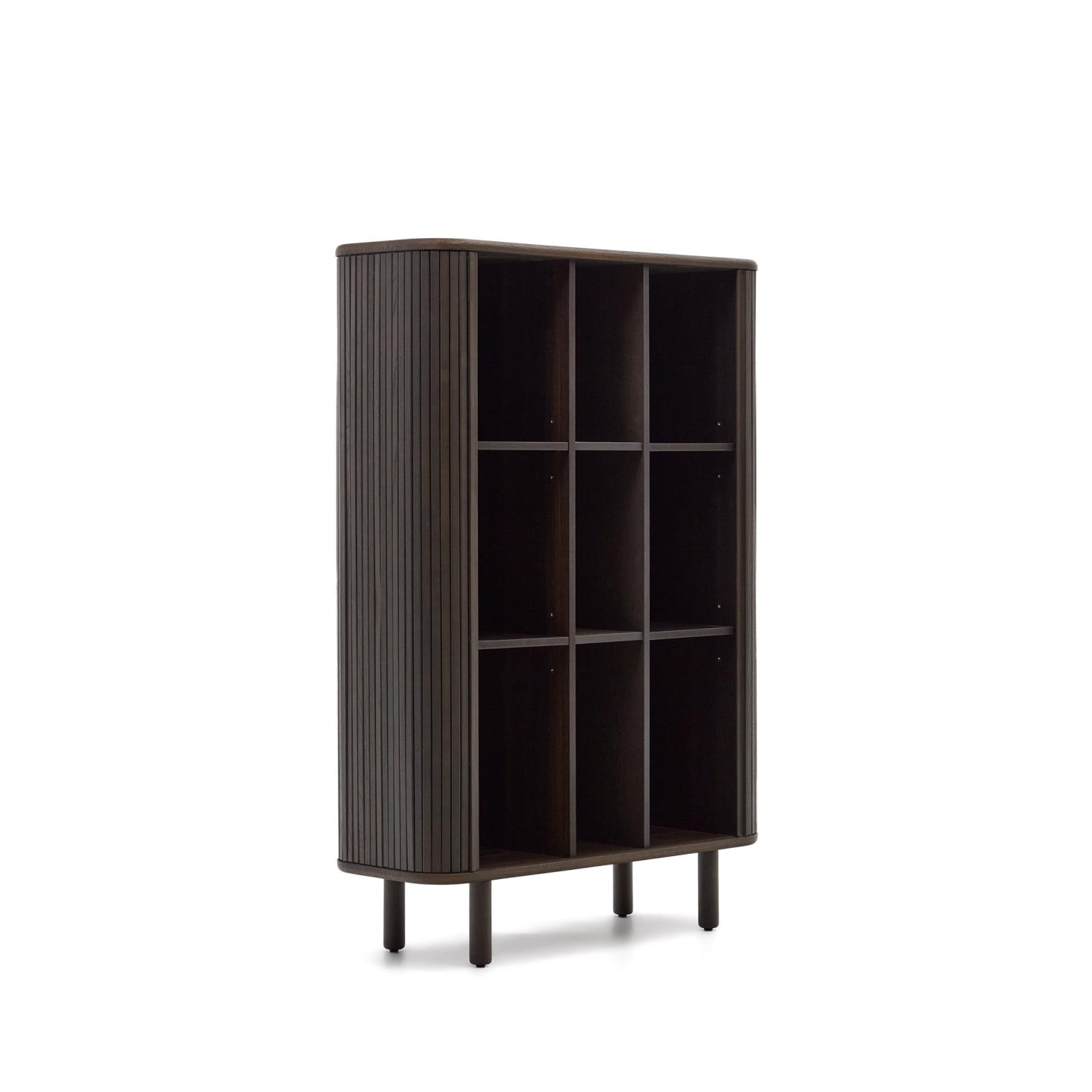 Kave Home Opbergkast 'Mailen' Essenhout, 140 x 110cm, kleur Donkerbruin