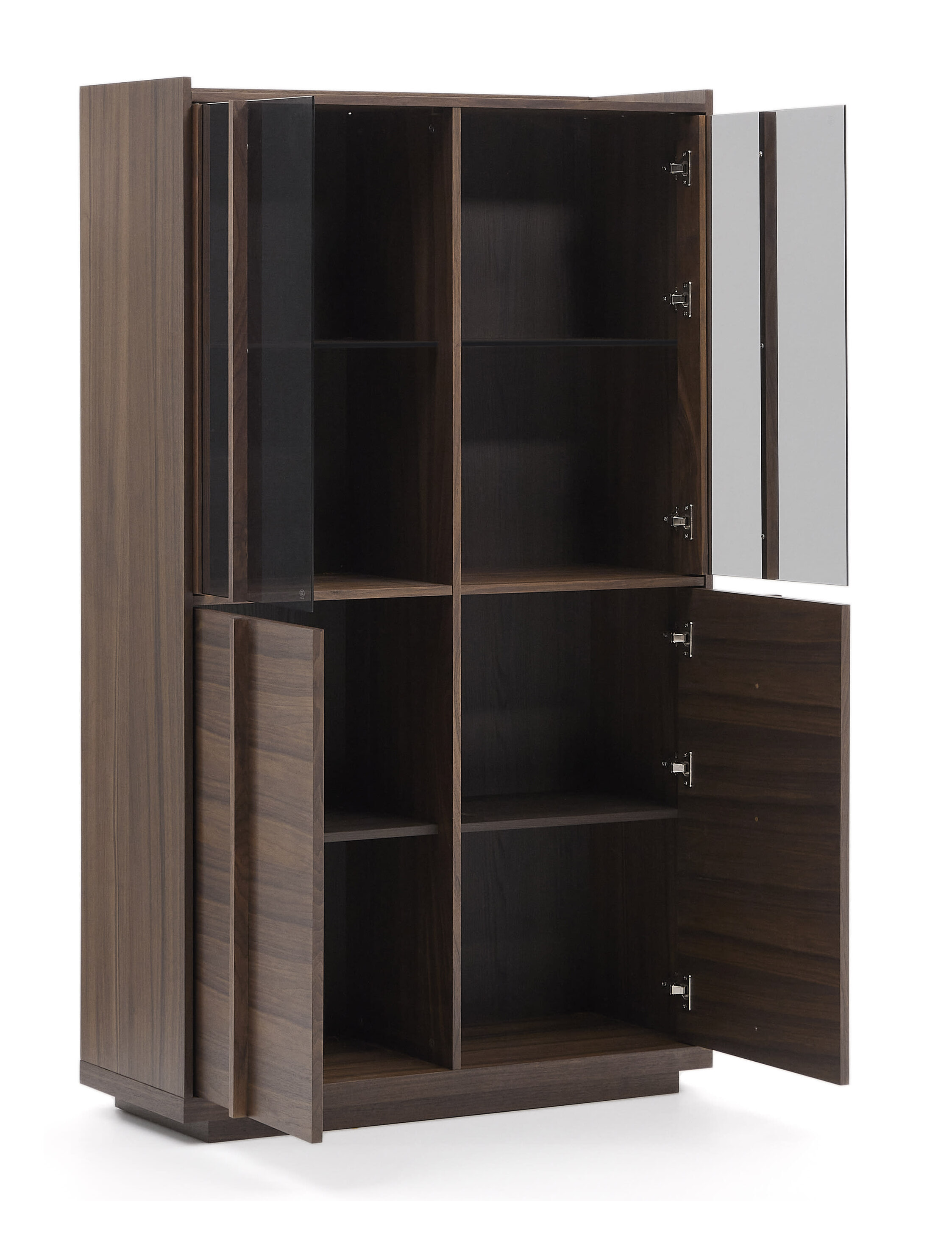 Kave Home Vitrinekast 'Onix' Notenhout, 170 x 100cm