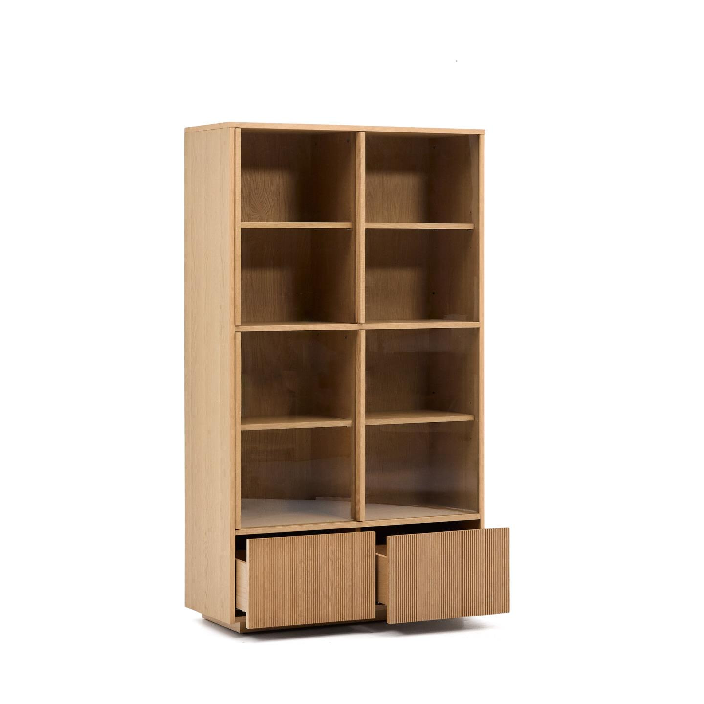 Kave Home Vitrinekast 'Helvine' Eiken en glas, 174 x 100cm