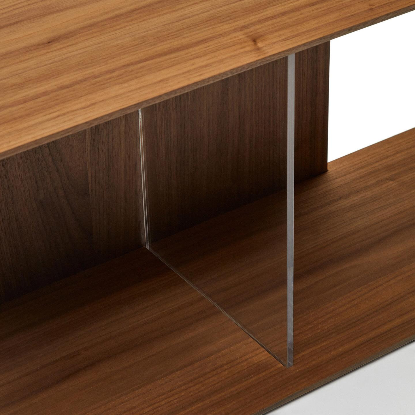 Kave Home Modulair Wandrek 'Litto' Walnoot, 38 x 101cm