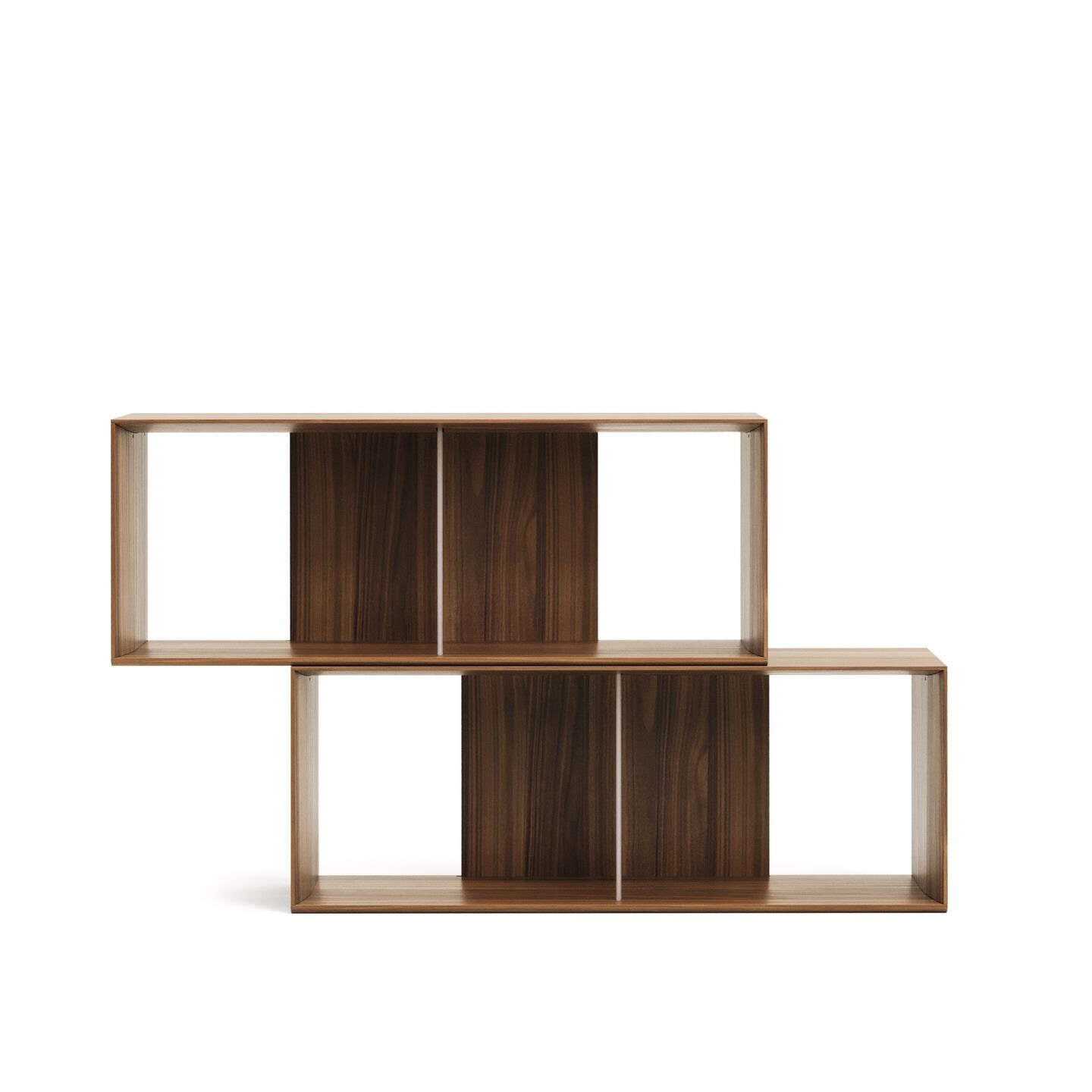 Kave Home Modulair Wandrek 'Litto' Walnoot, 76 x 101cm