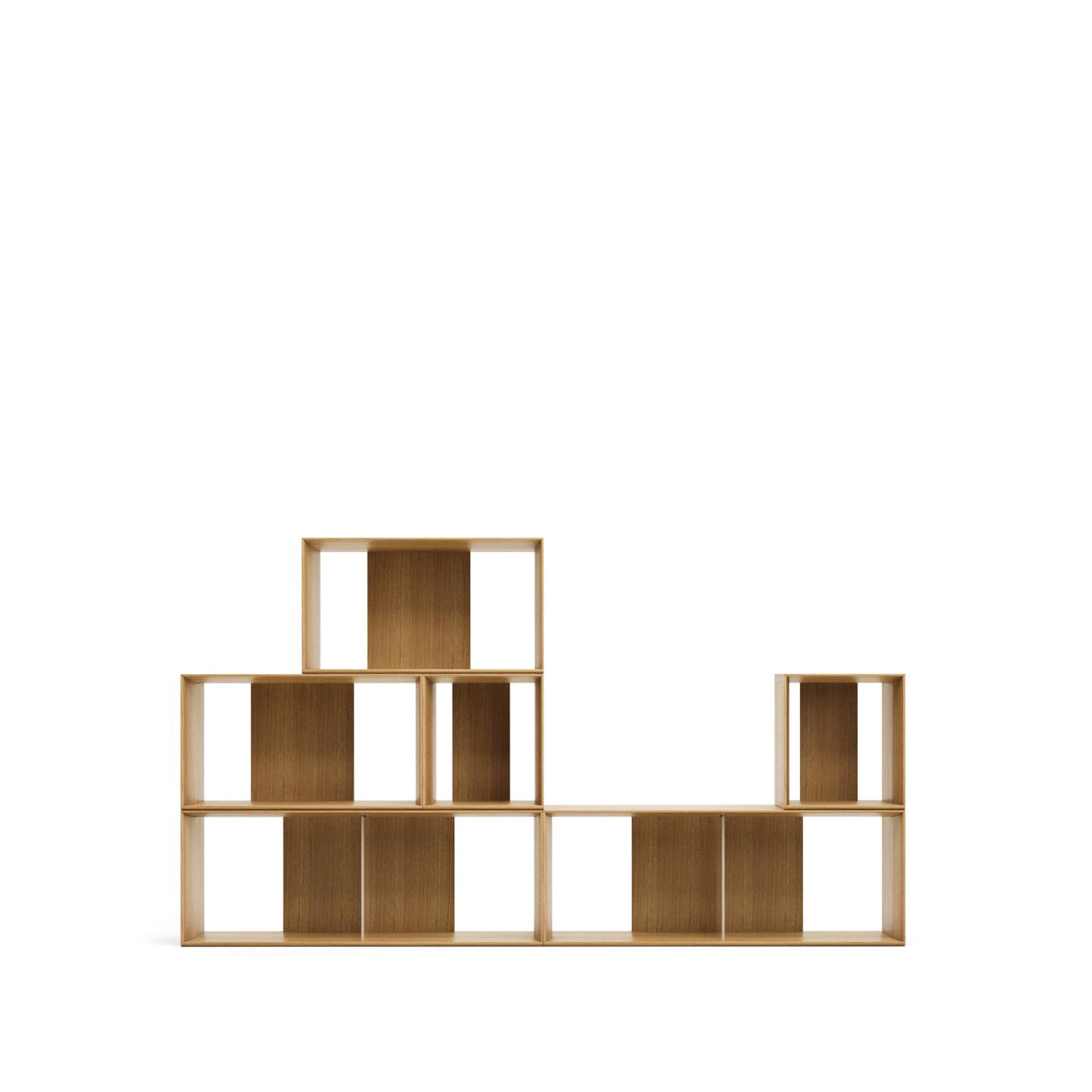 Kave Home Modulair Wandrek 'Litto' Eiken, 152 x 101cm
